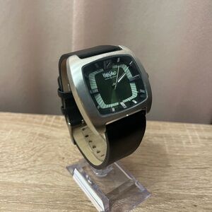 Mossimo Black & Silver watch. Genuine leather.